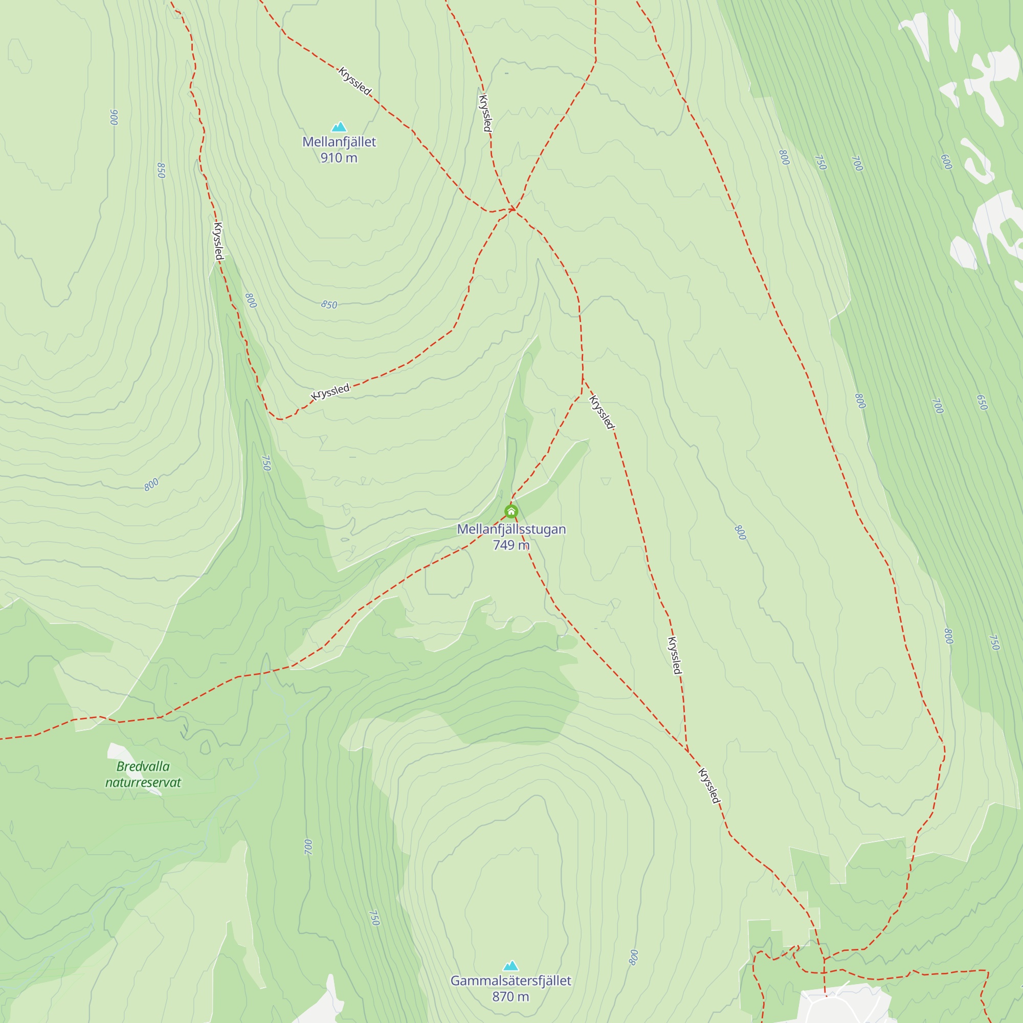 Mellanfjällsstugan map