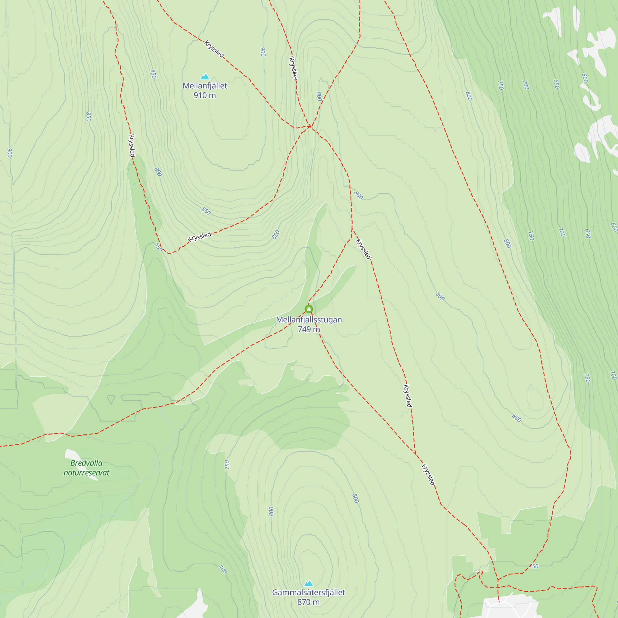 Mellanfjällsstugan map