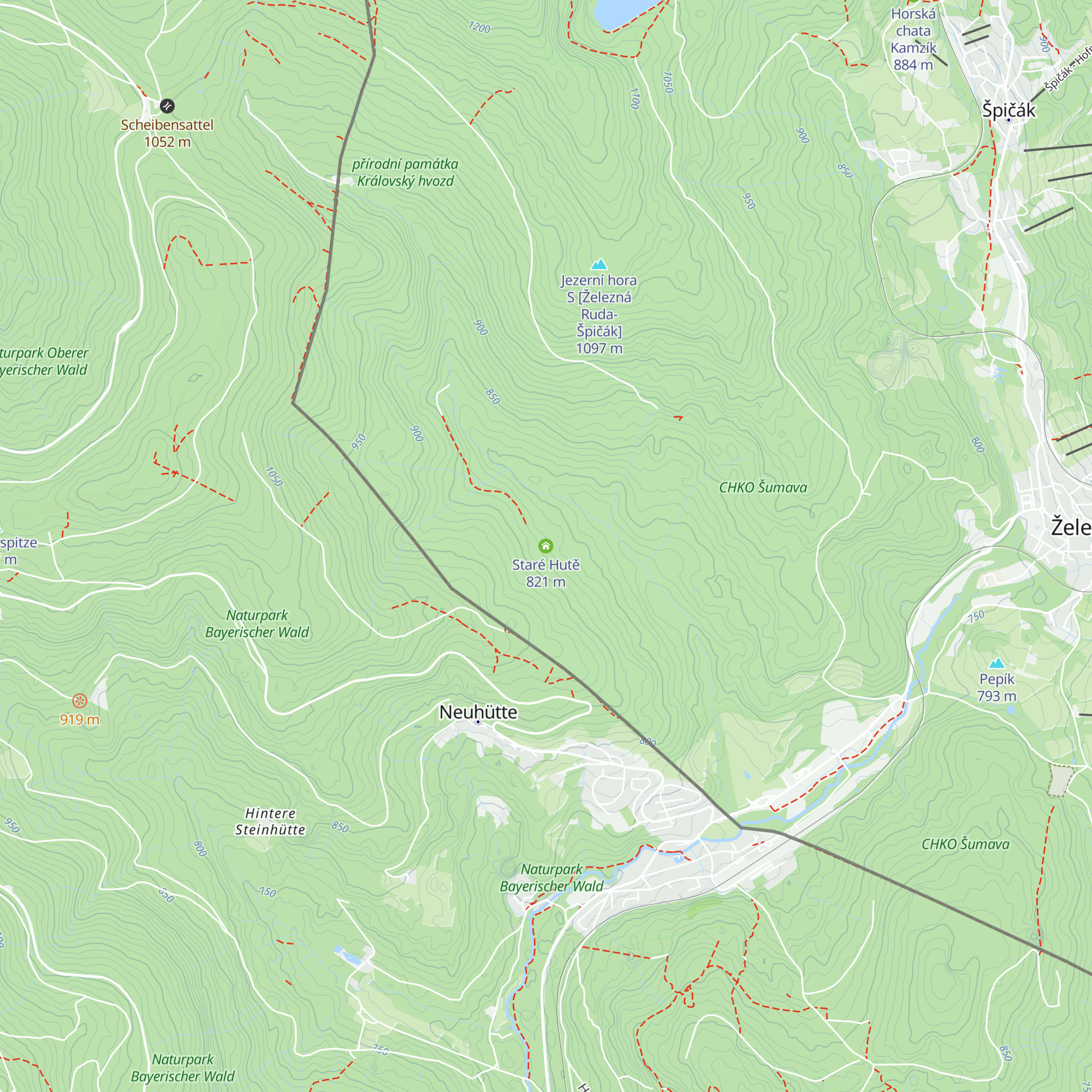 Staré Hutě map