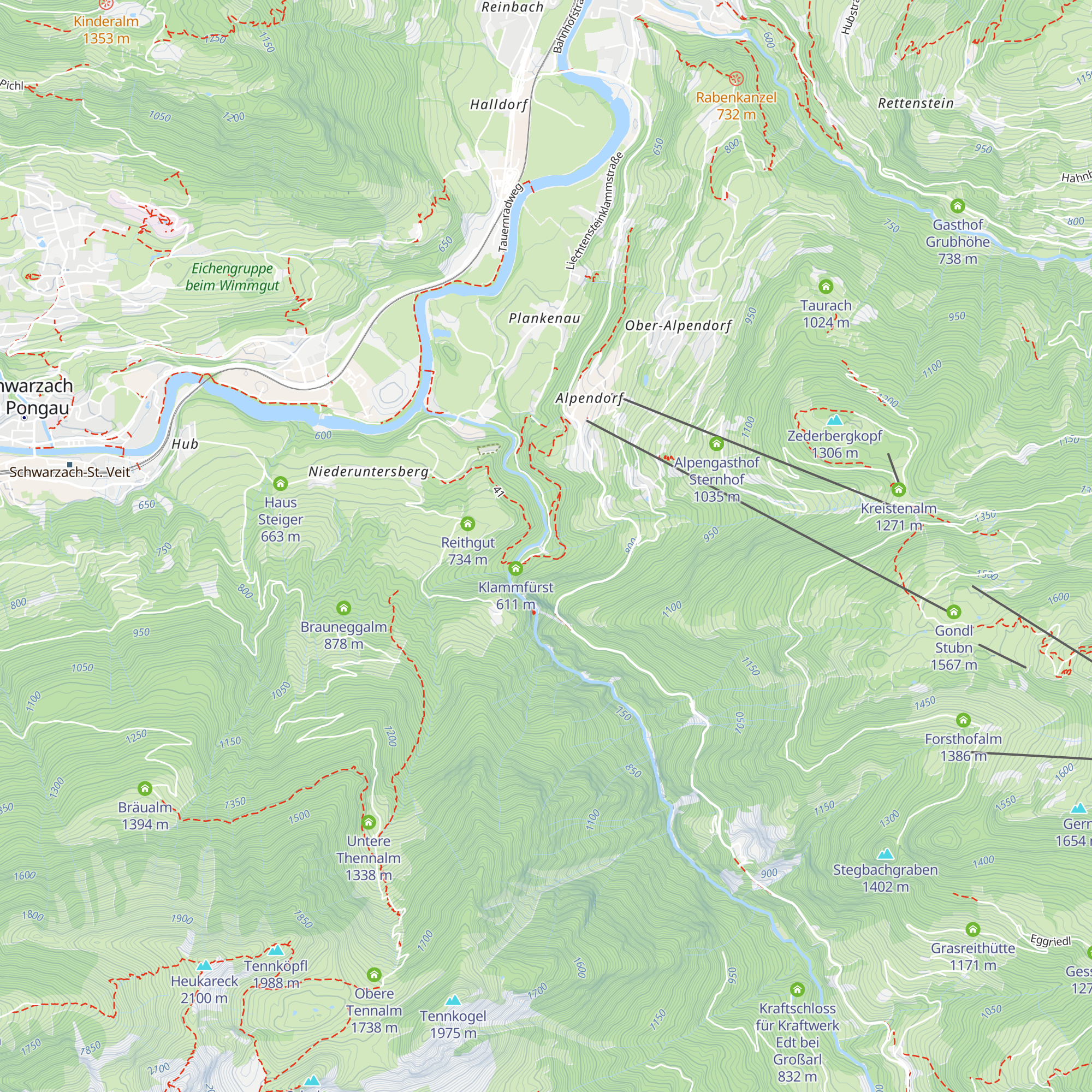 Liechtensteinklamm map