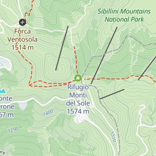 Map of Rifugio Monti del Sole