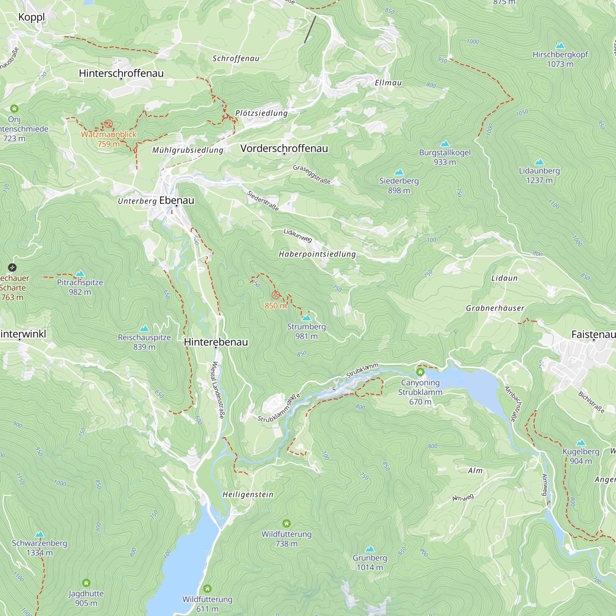 Hütte map