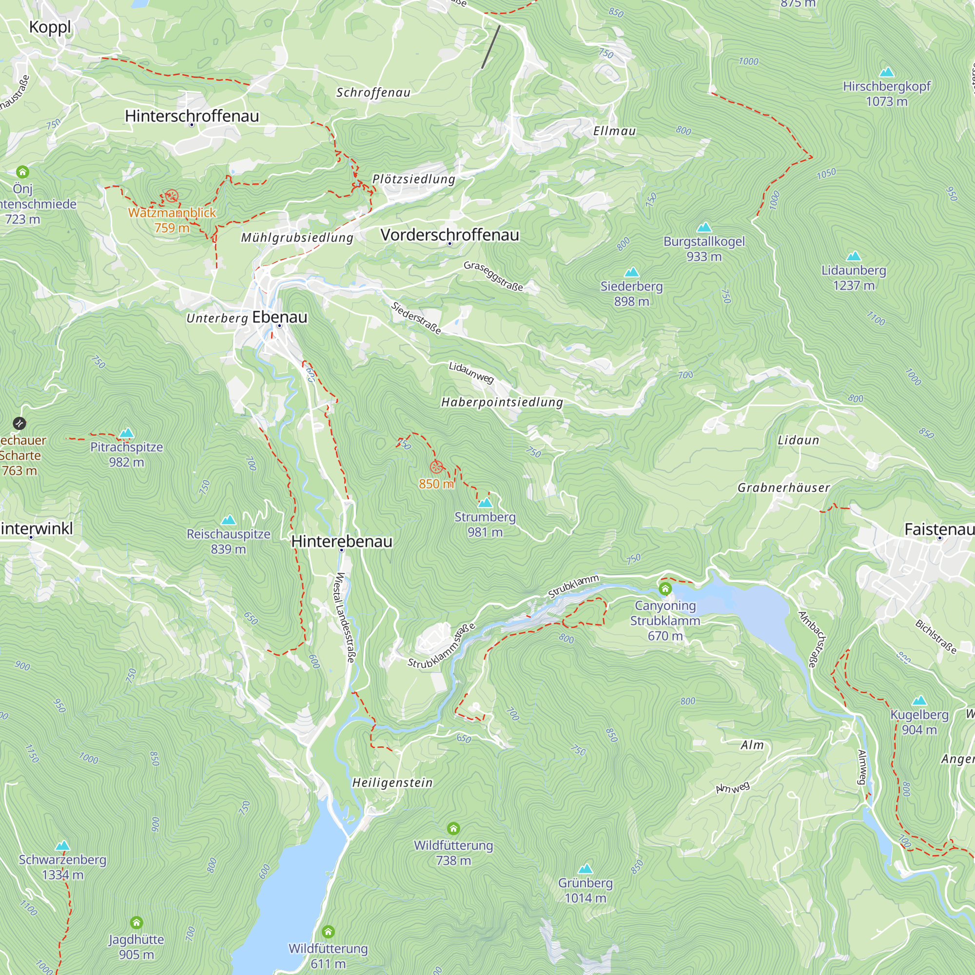 Hütte map