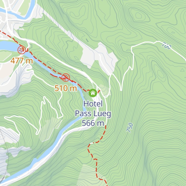 Map of Hotel Pass Lueg