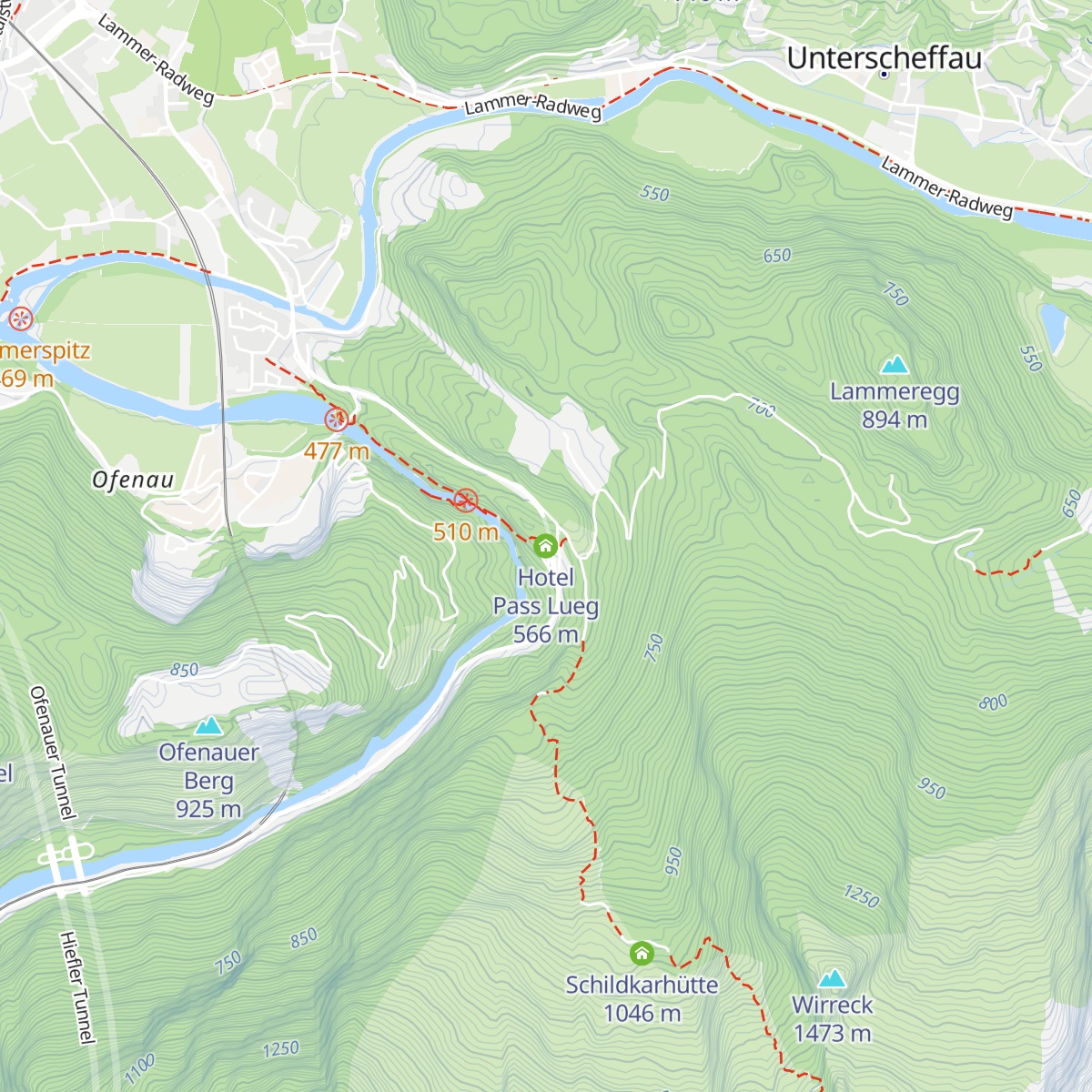Hotel Pass Lueg map