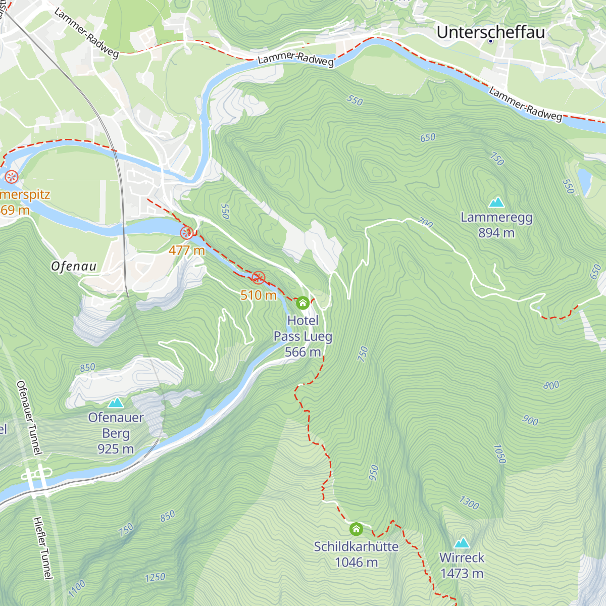 Hotel Pass Lueg map