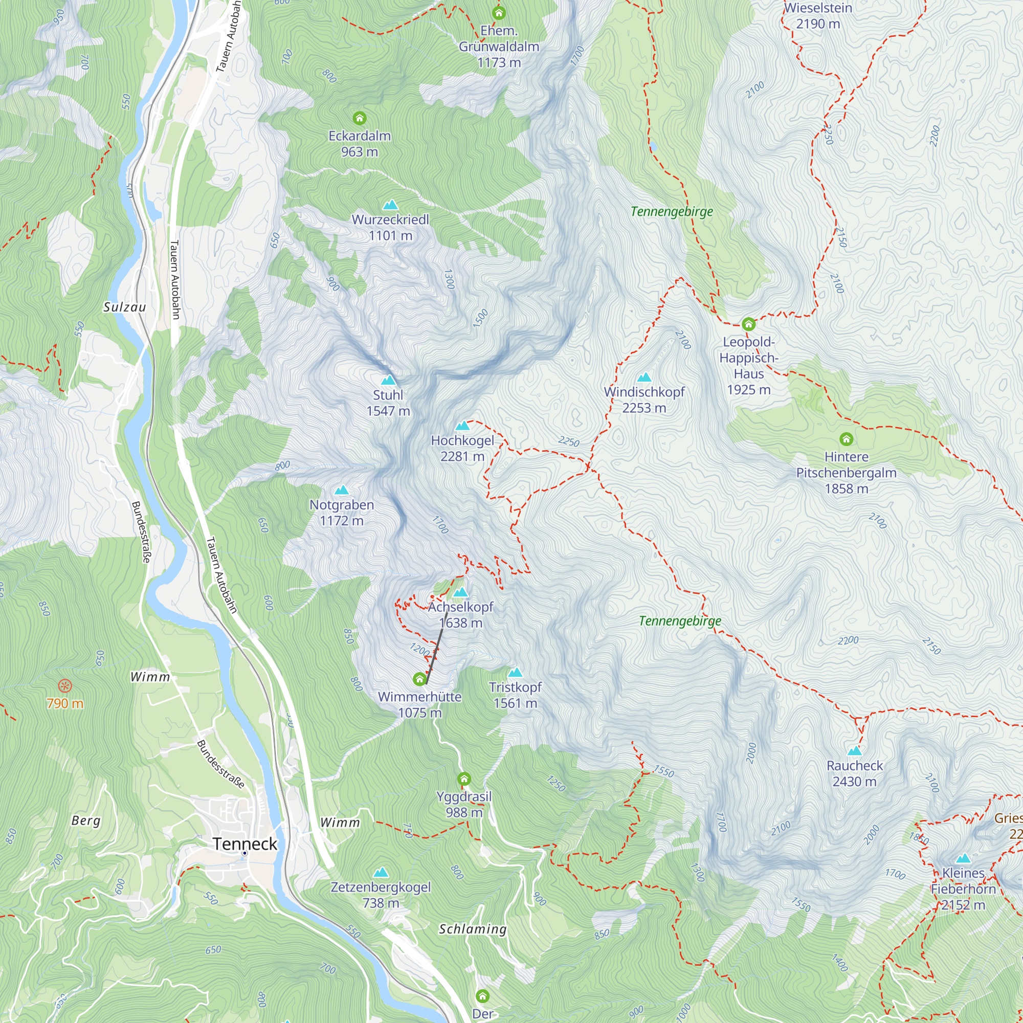 Jagdhütte Hochkogeltief map