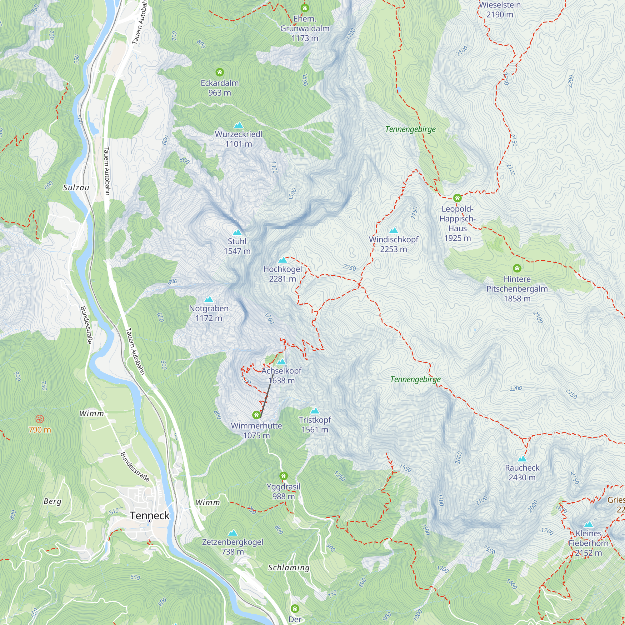 Jagdhütte Hochkogeltief map