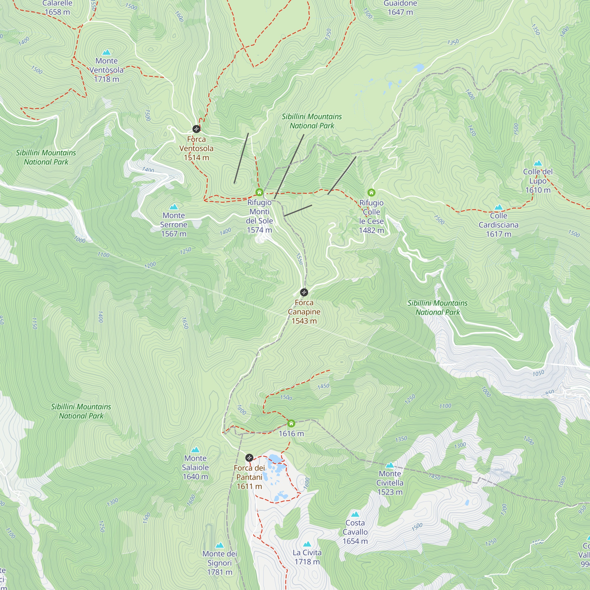 Rifugio Genziana map