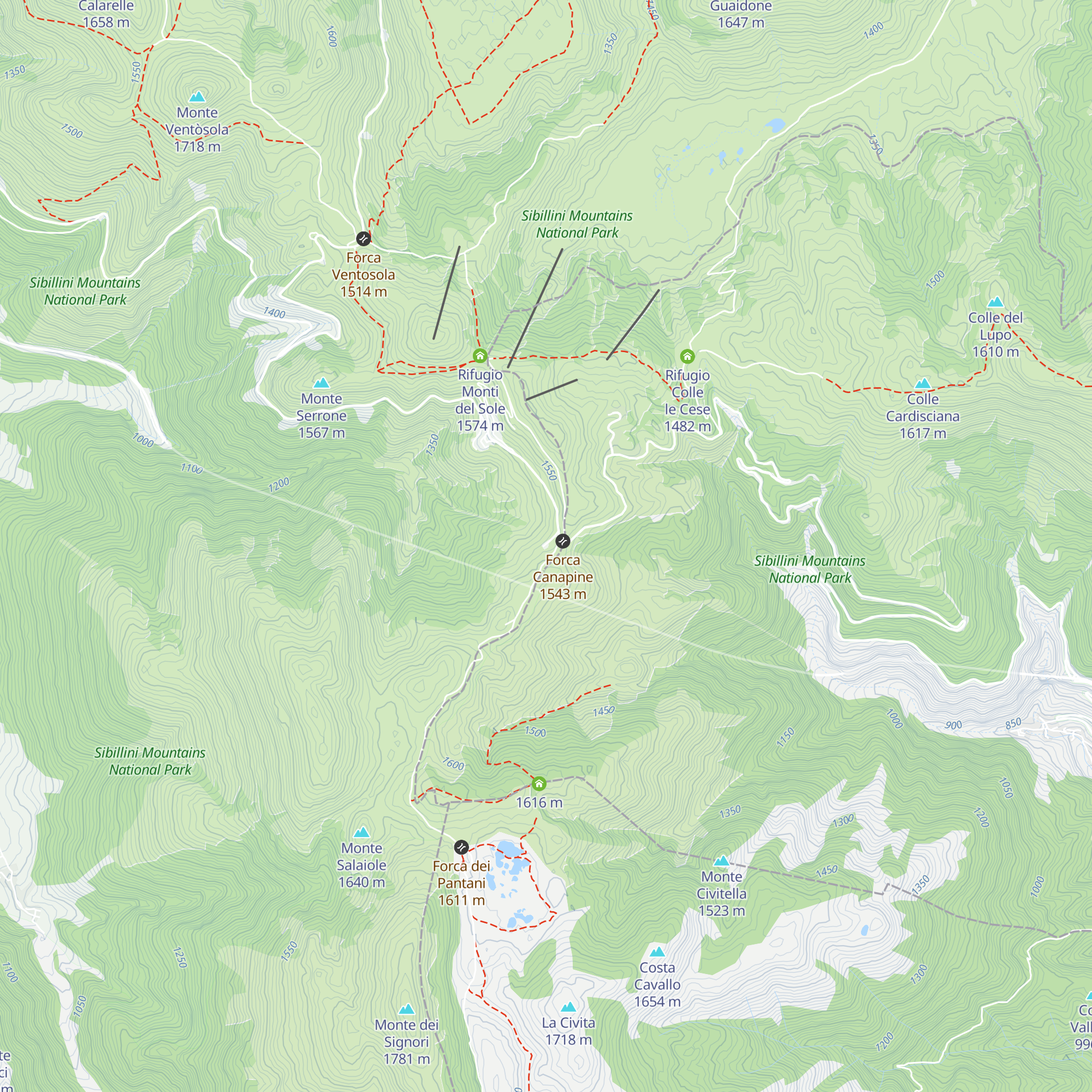 Rifugio Genziana map