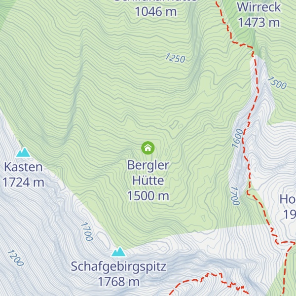 Map of Bergler Hütte