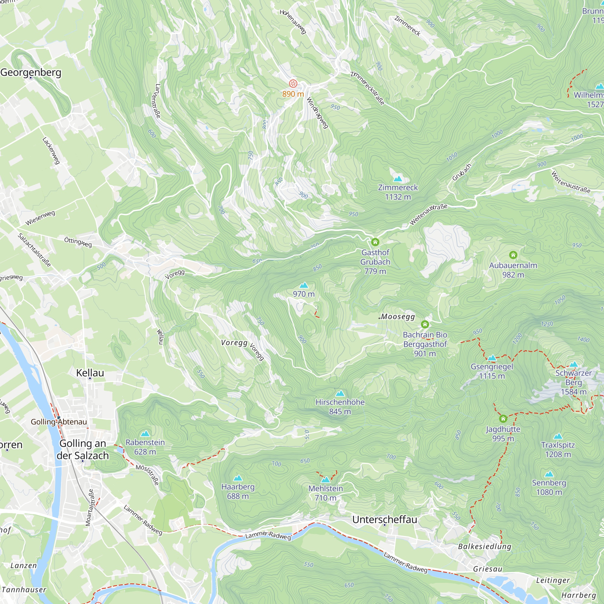 Hochreithalm Golling map