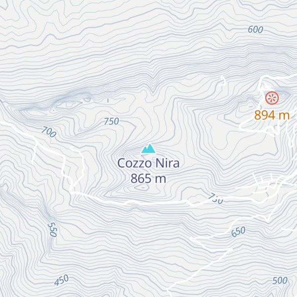 Map of Cozzo Nira