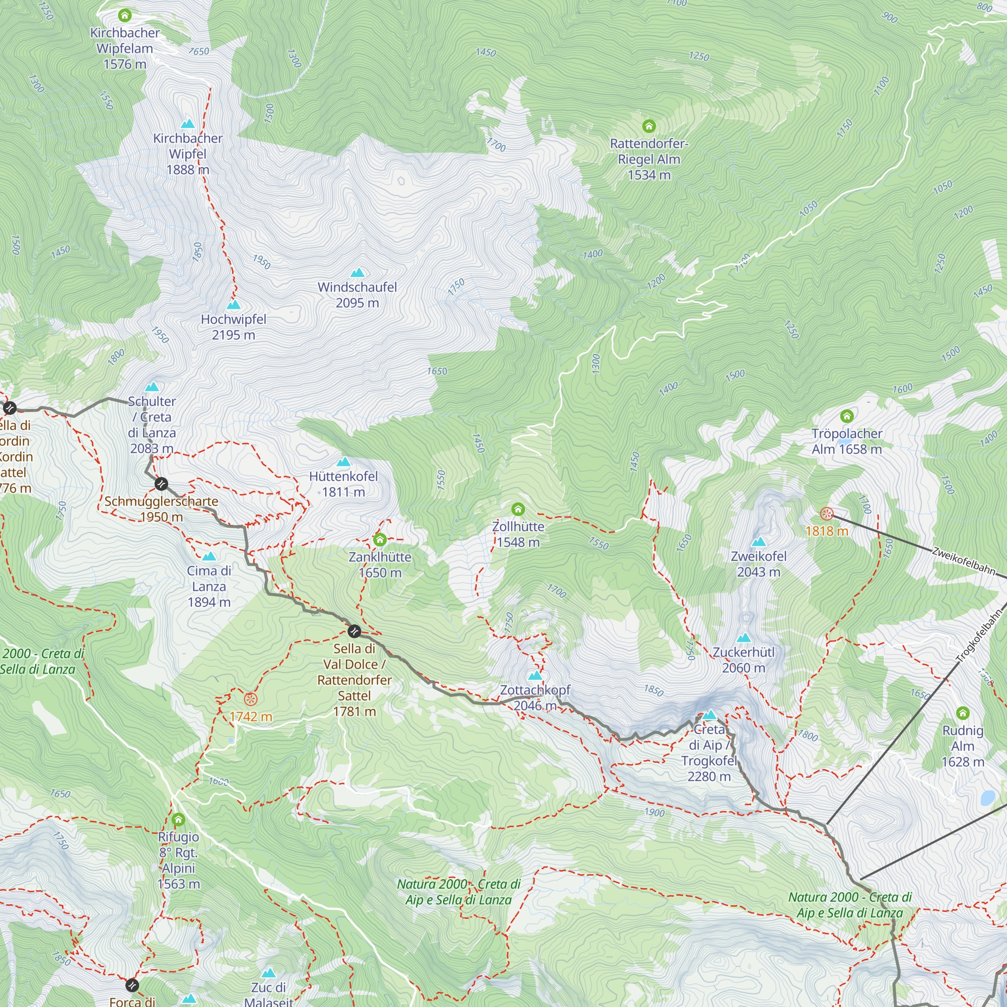 Rattendorfer Alm map