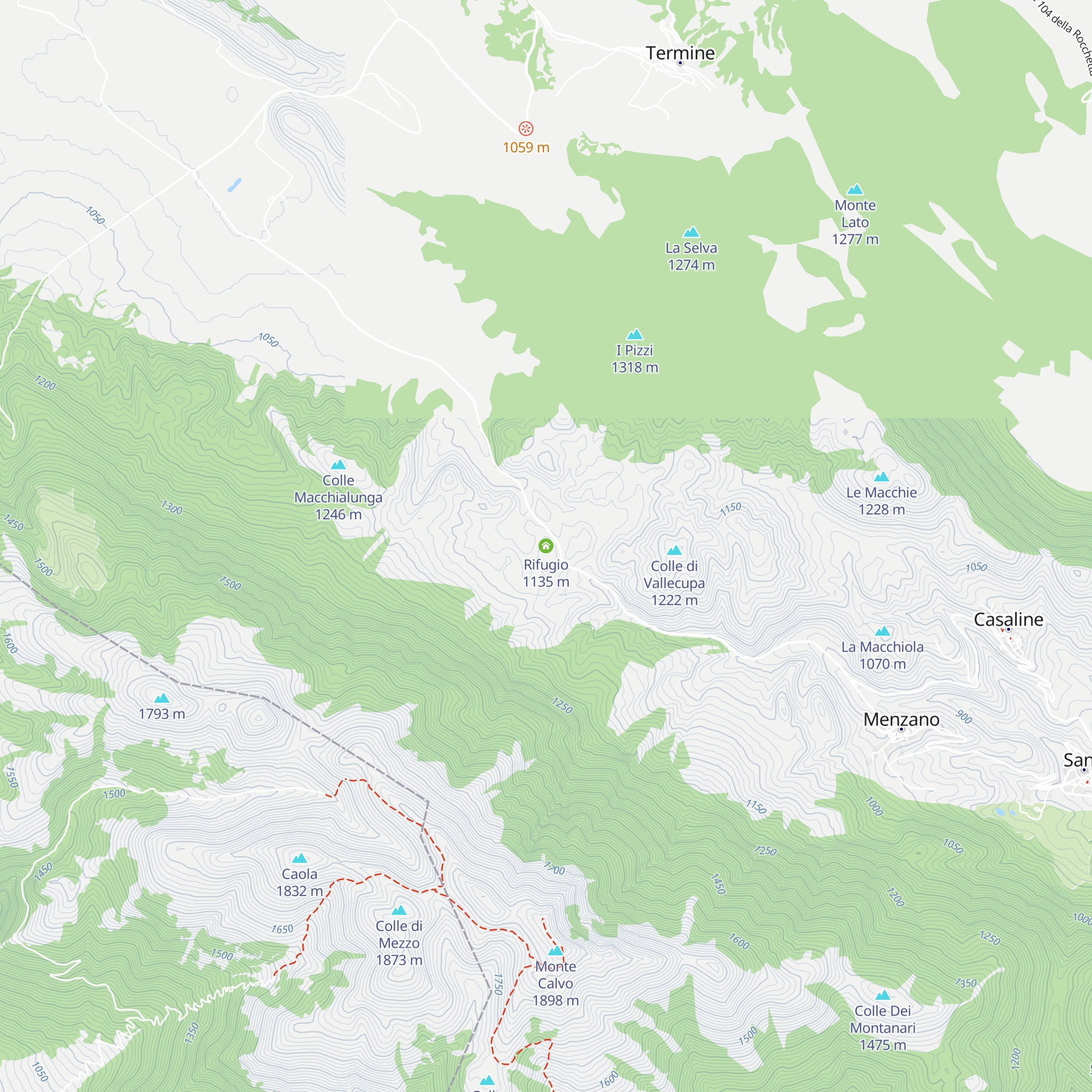 Rifugio map