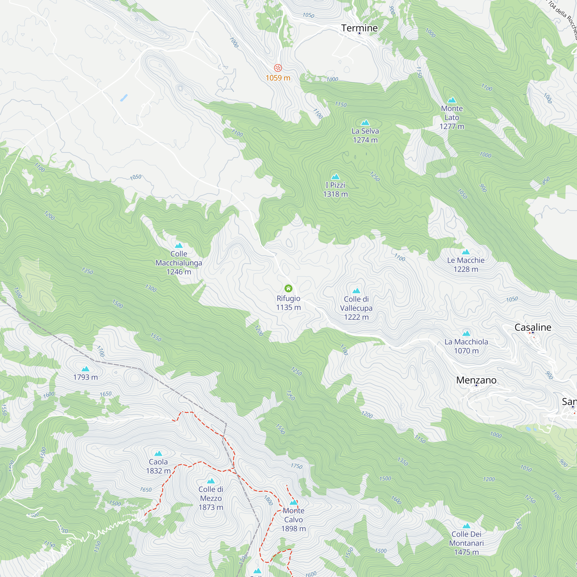 Rifugio map