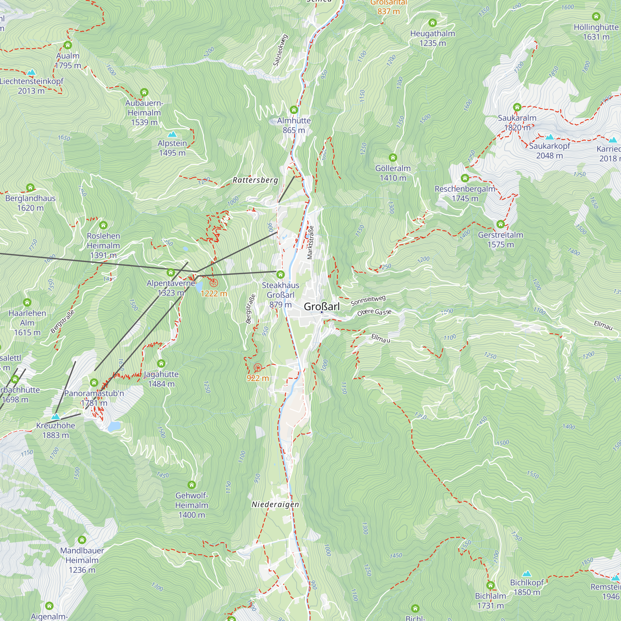 Tourismusverband Großarl map