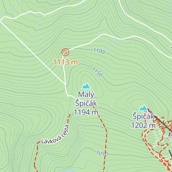 Map of Malý Špičák