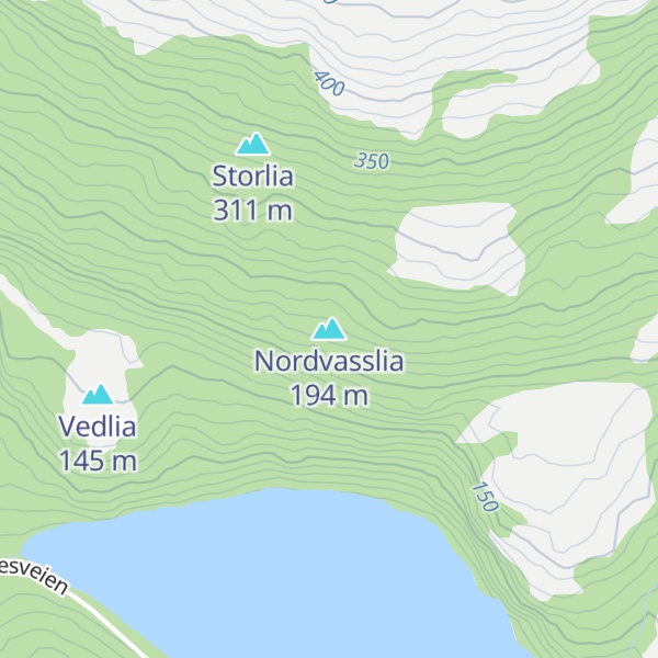 Map of Nordvasslia