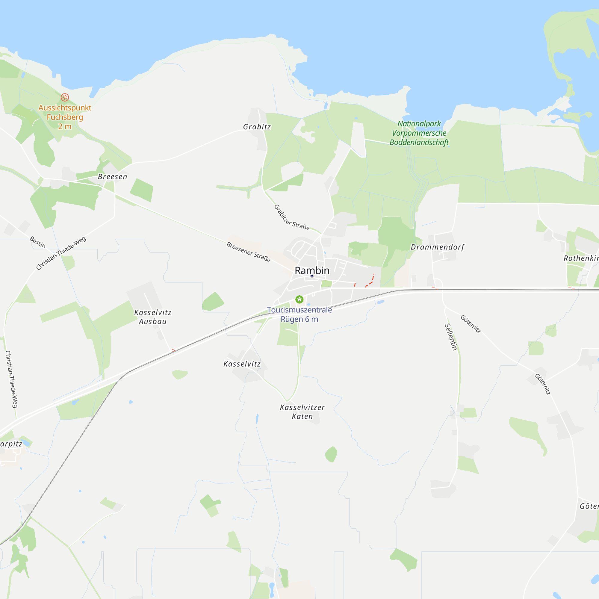 Tourismuszentrale Rügen map