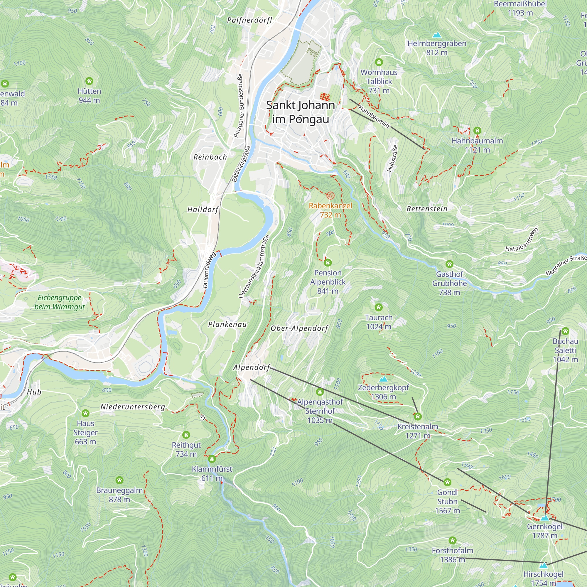 Pension Hochkönigblick map