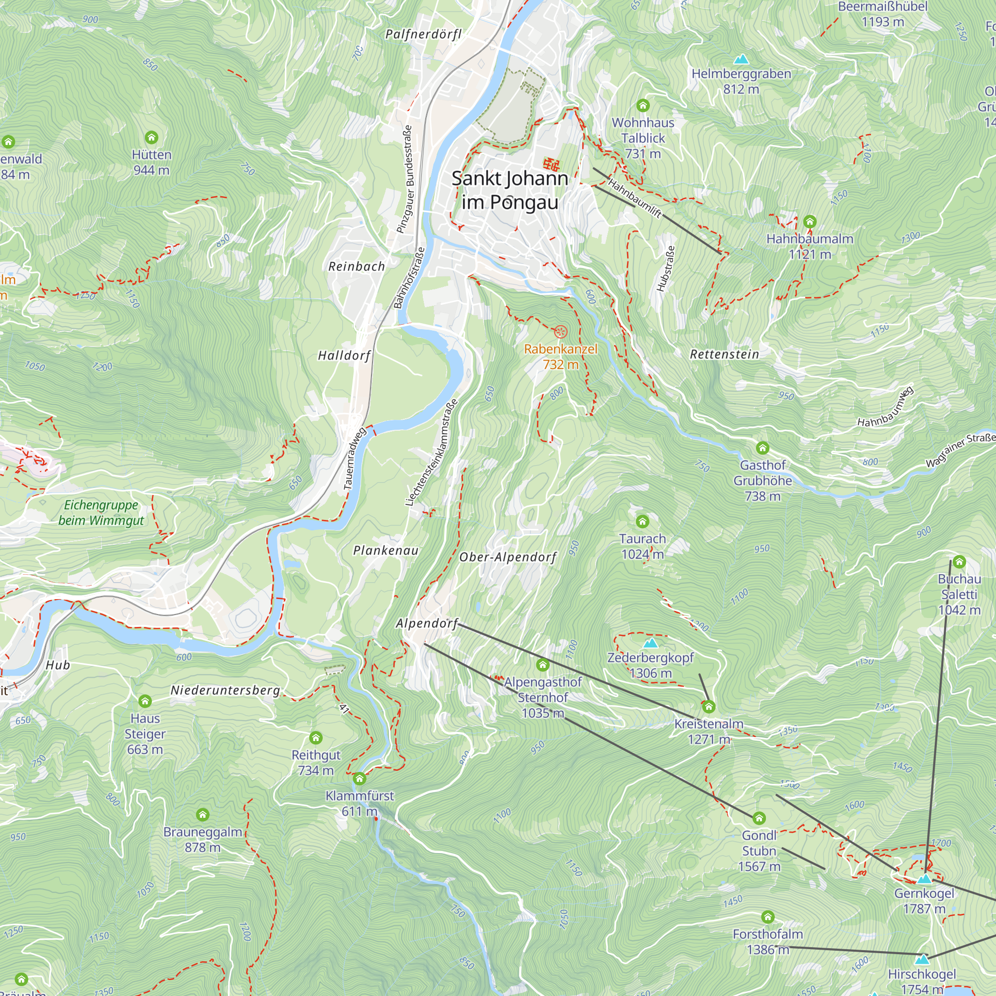 Pension Hochkönigblick map