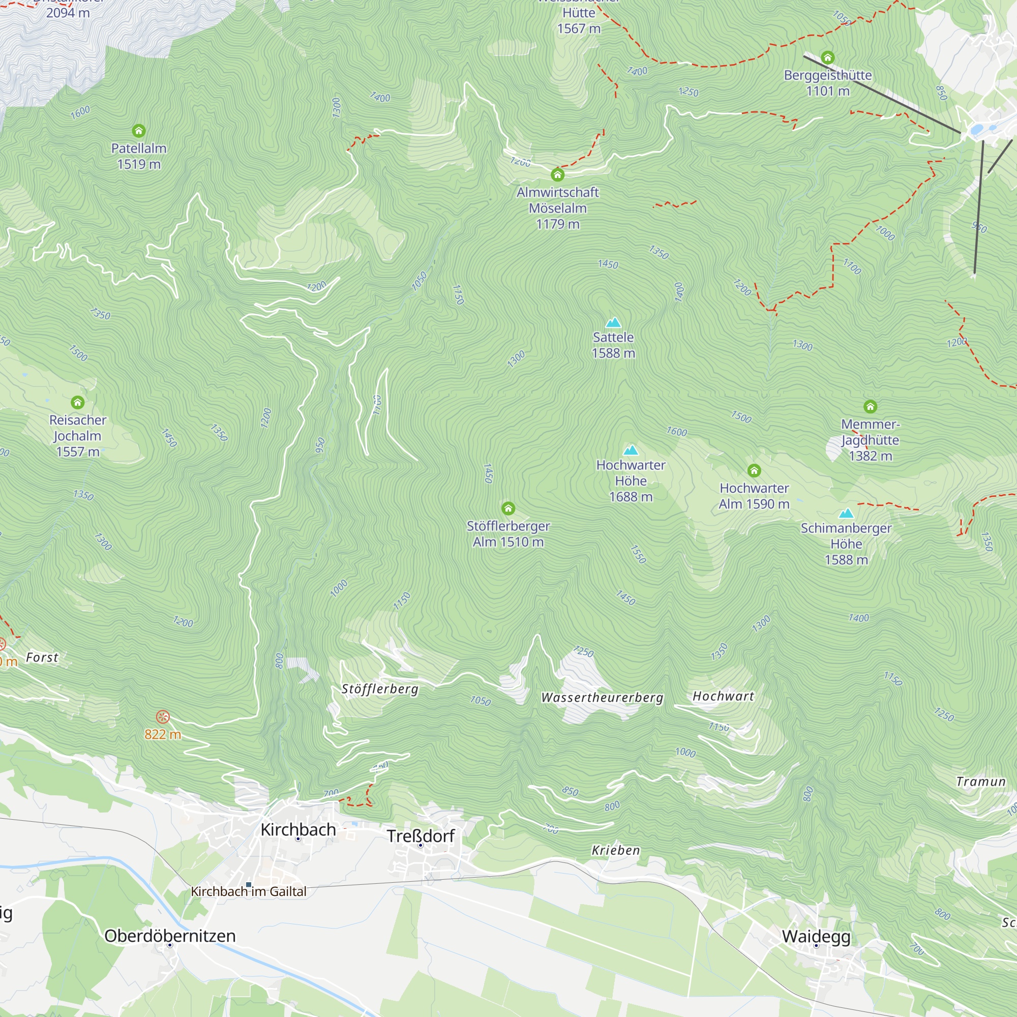 Stöfflerberger Alm map