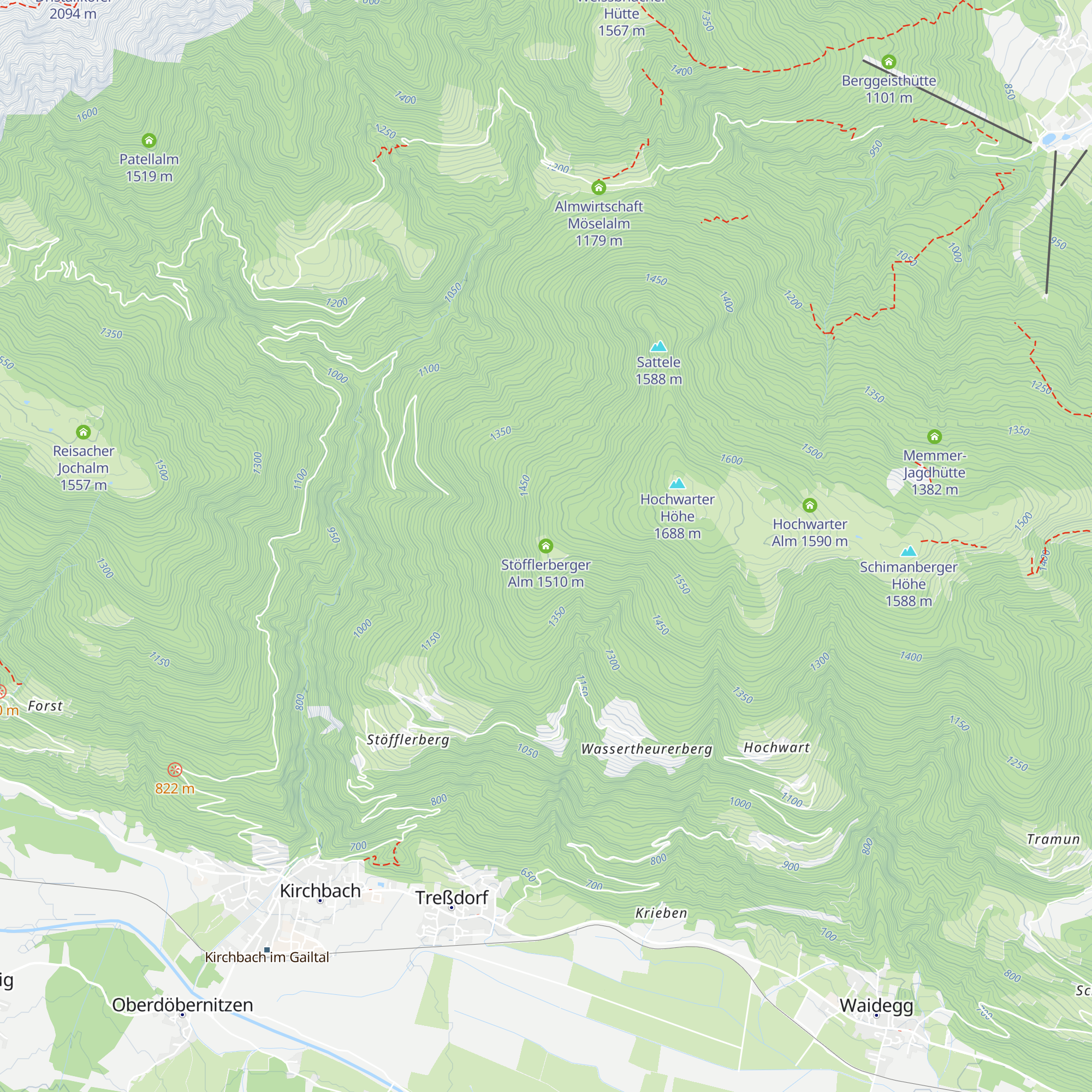 Stöfflerberger Alm map