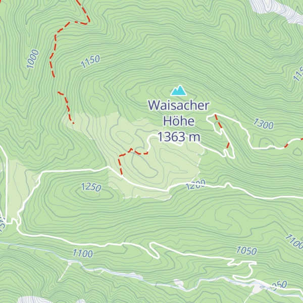 Map of Waisacher Alm