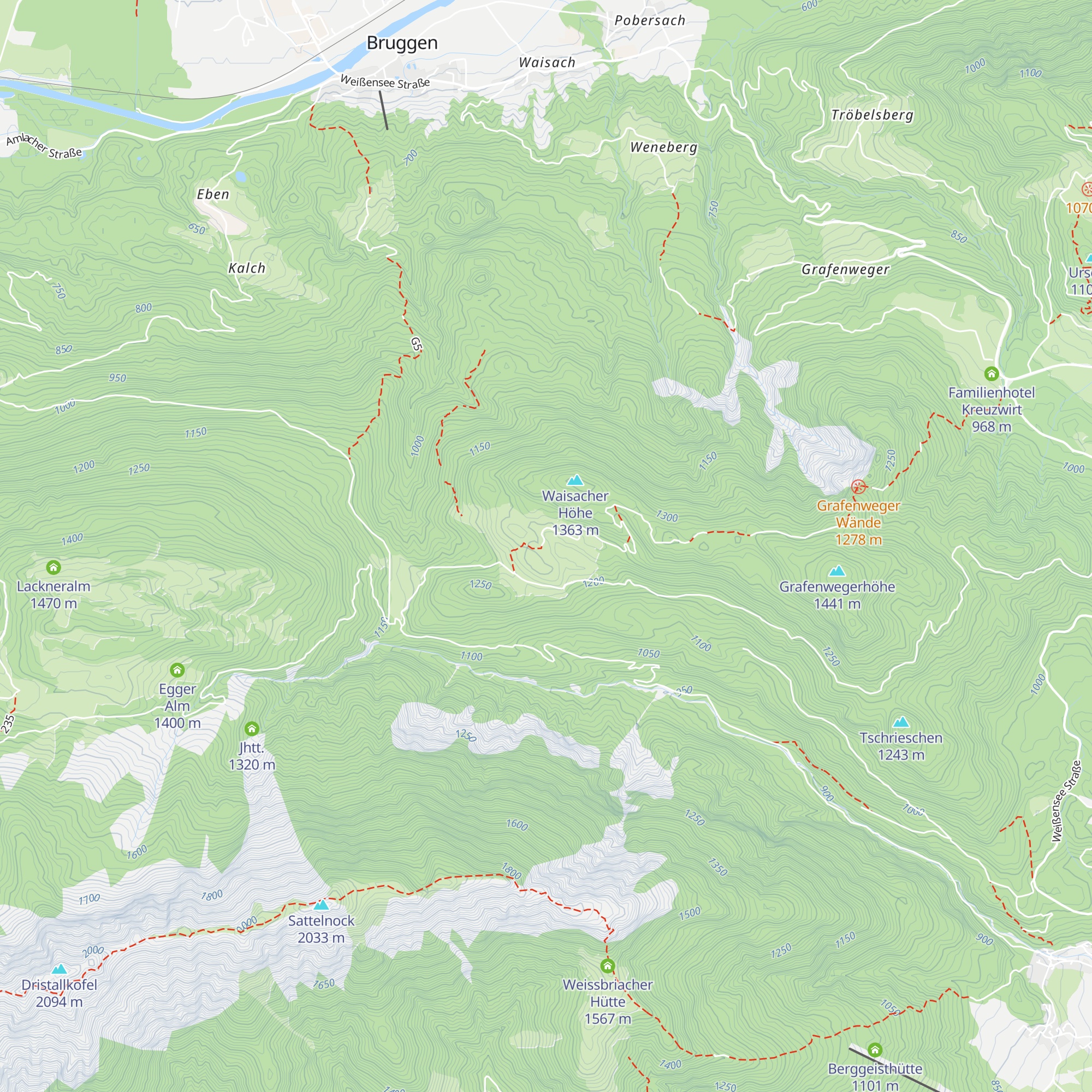 Waisacher Alm map