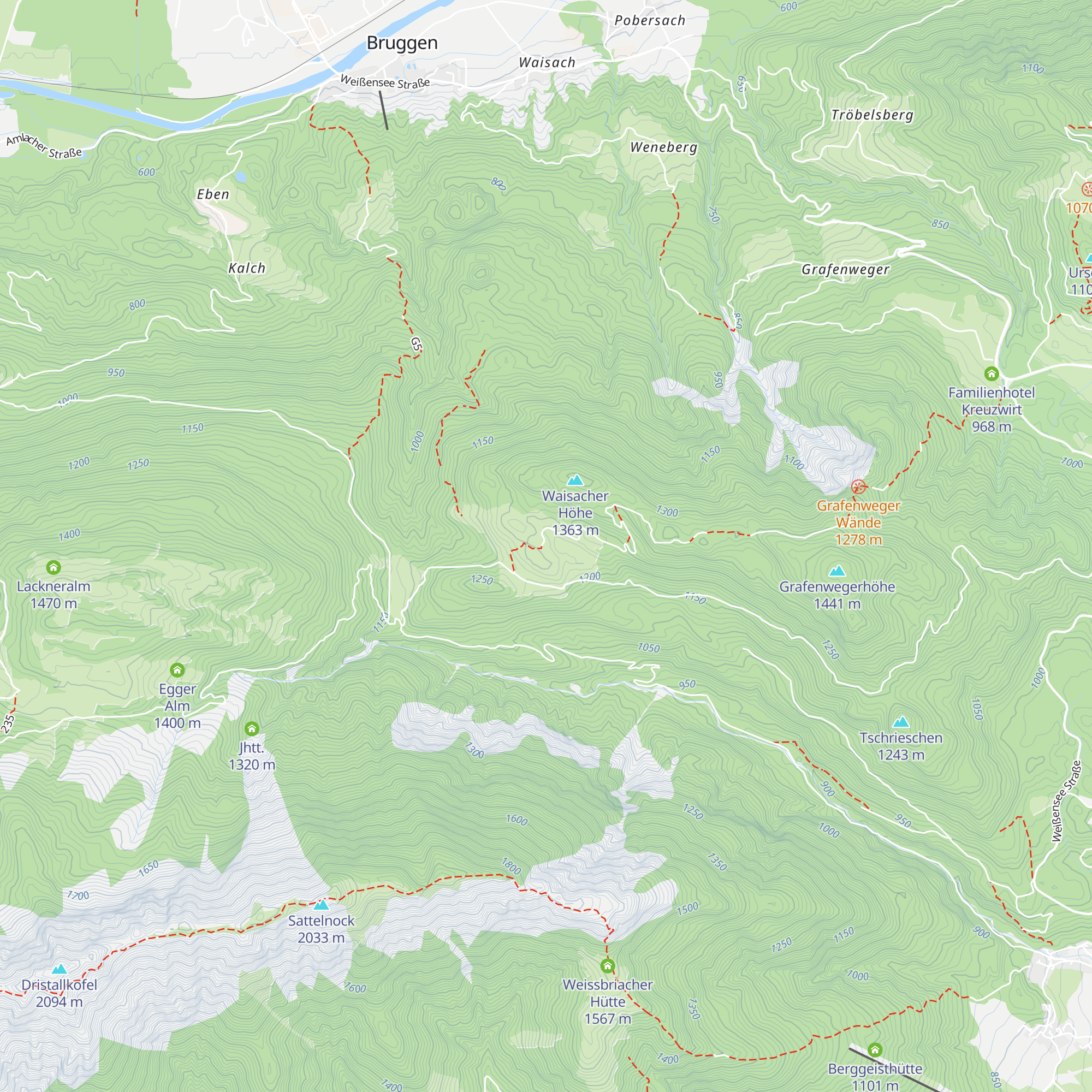 Waisacher Alm map