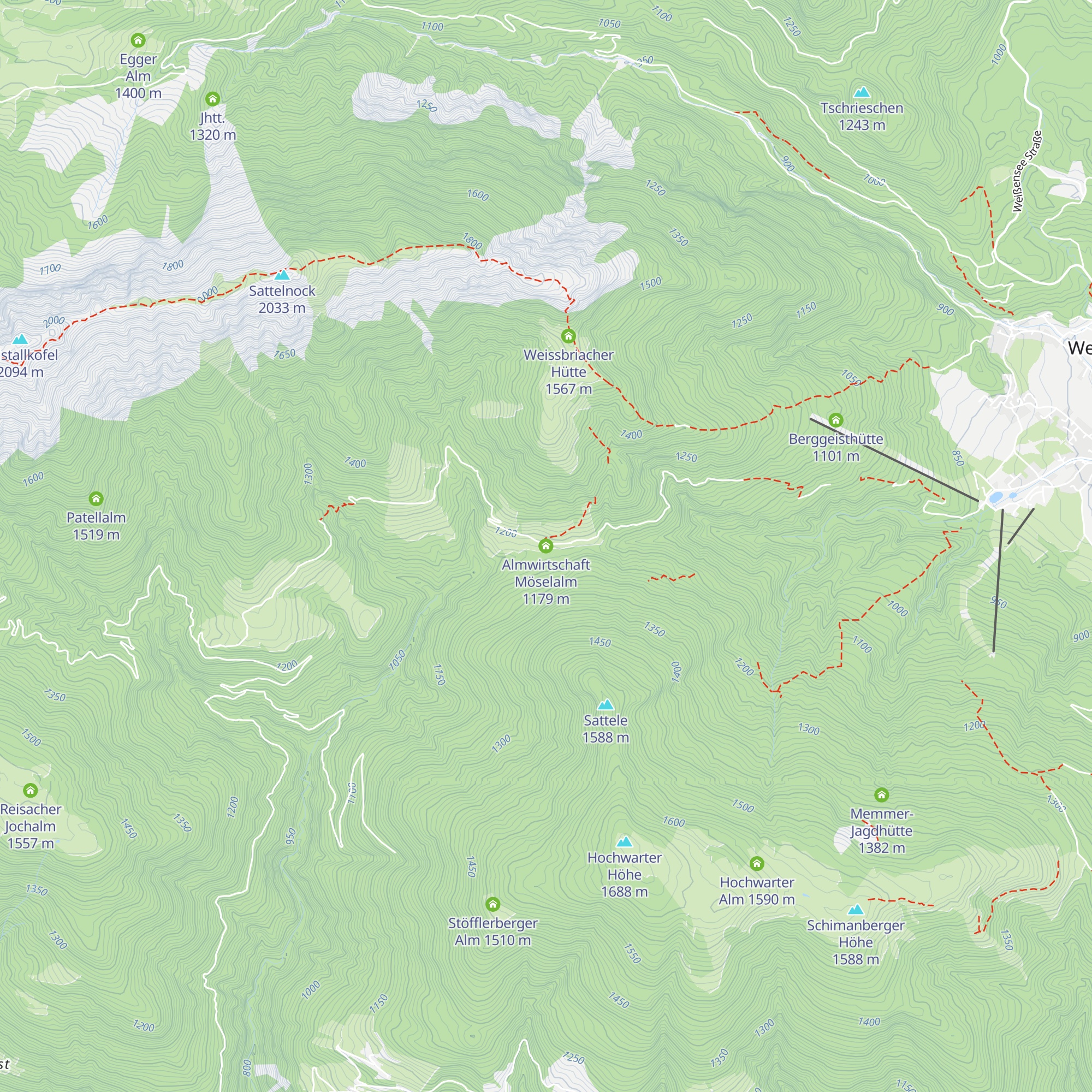 Almwirtschaft Möselalm map