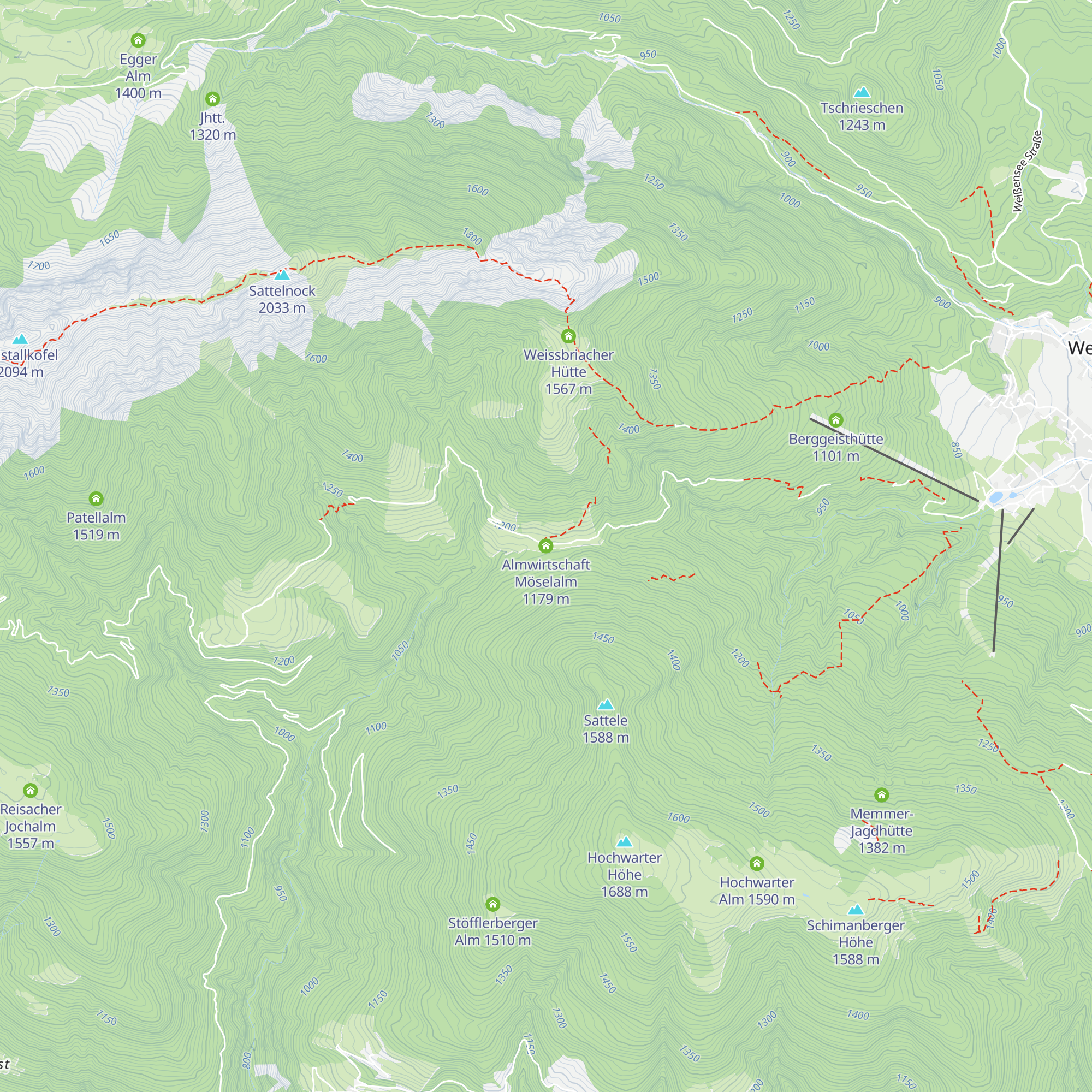 Almwirtschaft Möselalm map