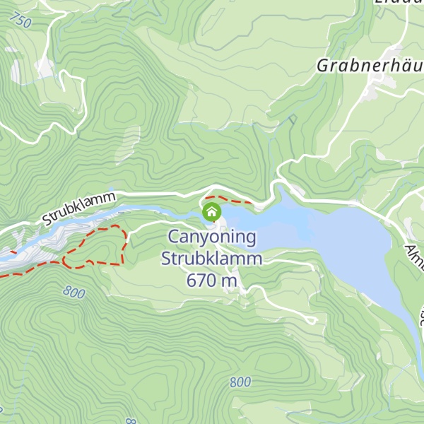 Map of Canyoning Strubklamm