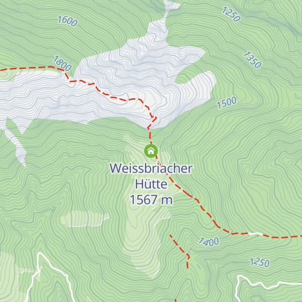 Map of Weissbriacher Hütte