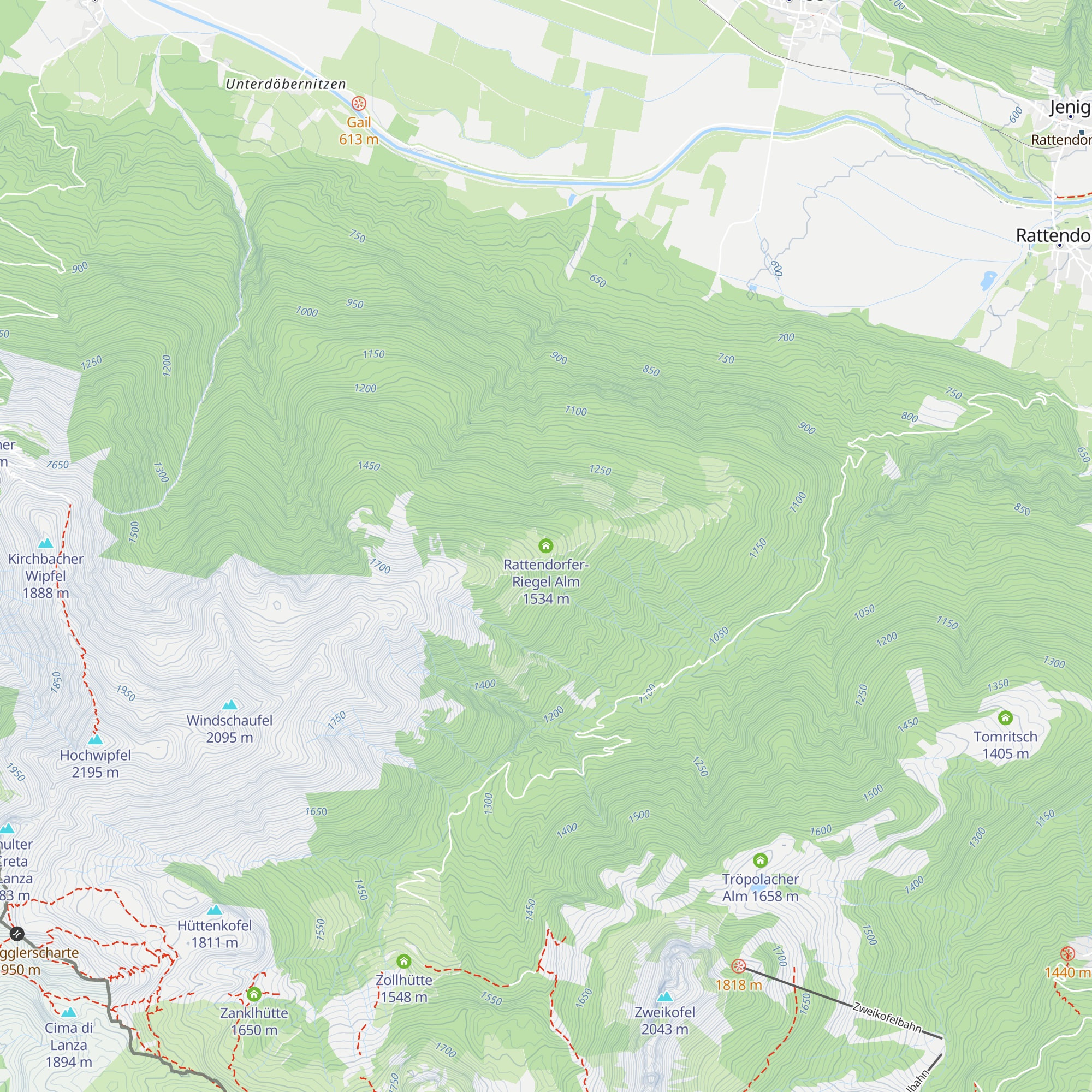 Rattendorfer-Riegel Alm map