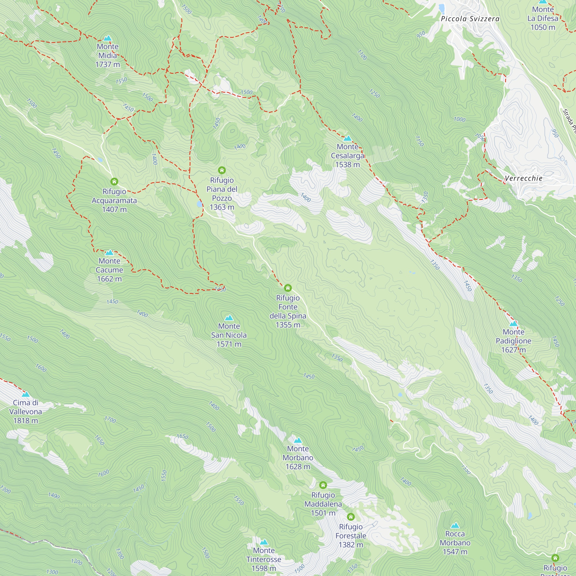 Rifugio Fonte della Spina map