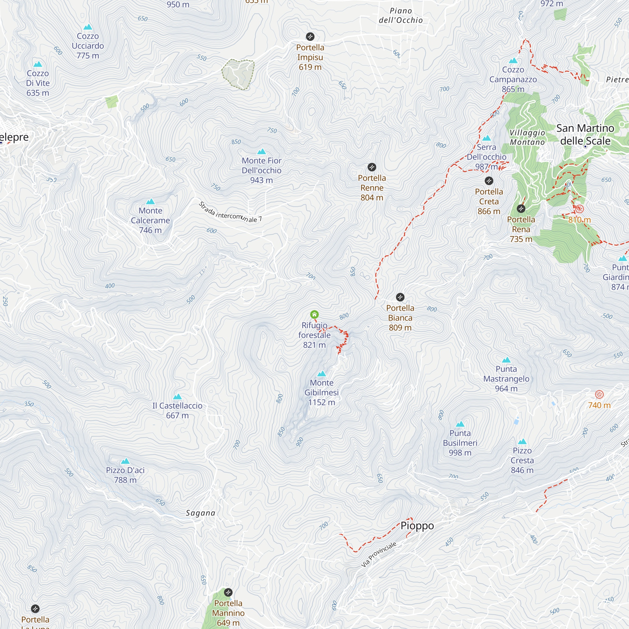 Rifugio forestale map