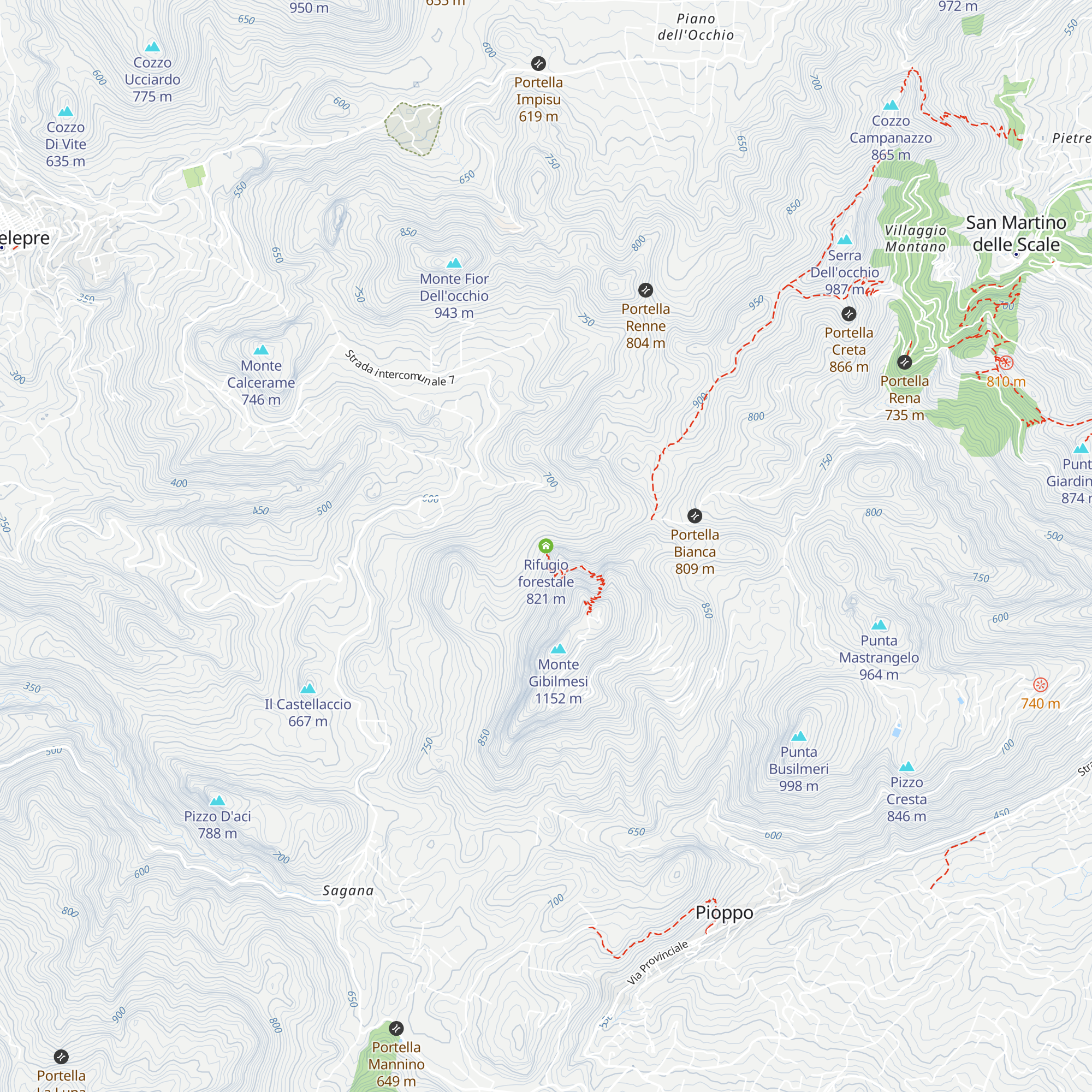 Rifugio forestale map