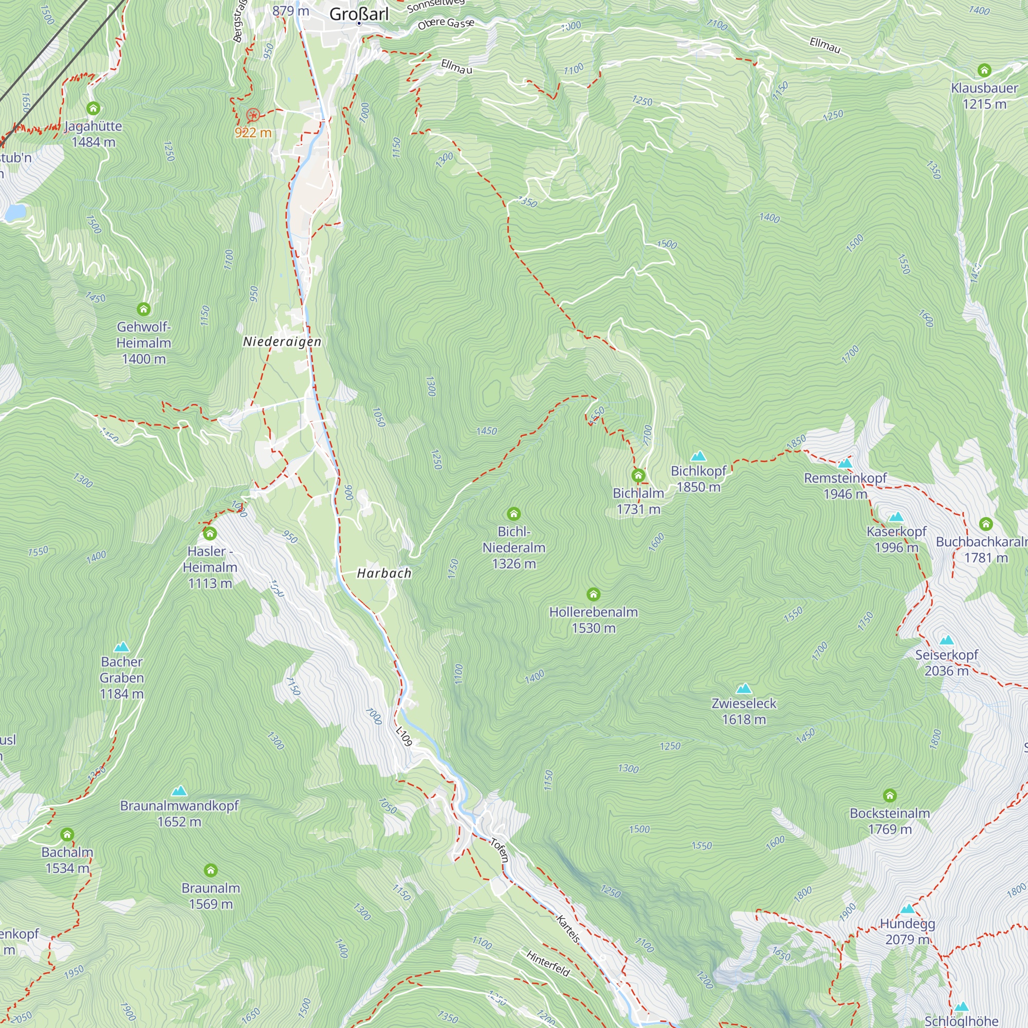 Bichl-Niederalm map