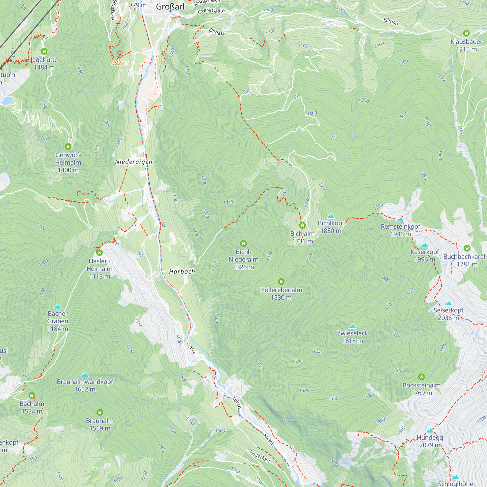 Bichl-Niederalm map