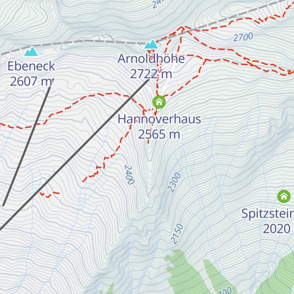 Map of Hannoverhütte