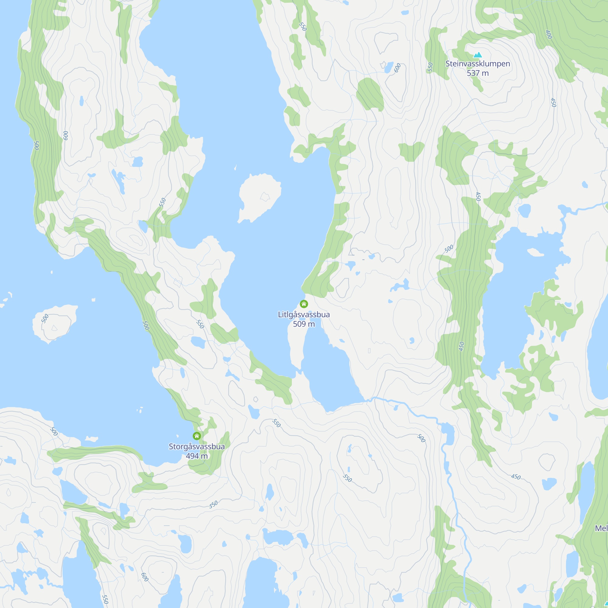 Litlgåsvassbua map