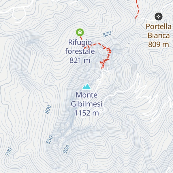 Map of Monte Gibilmesi
