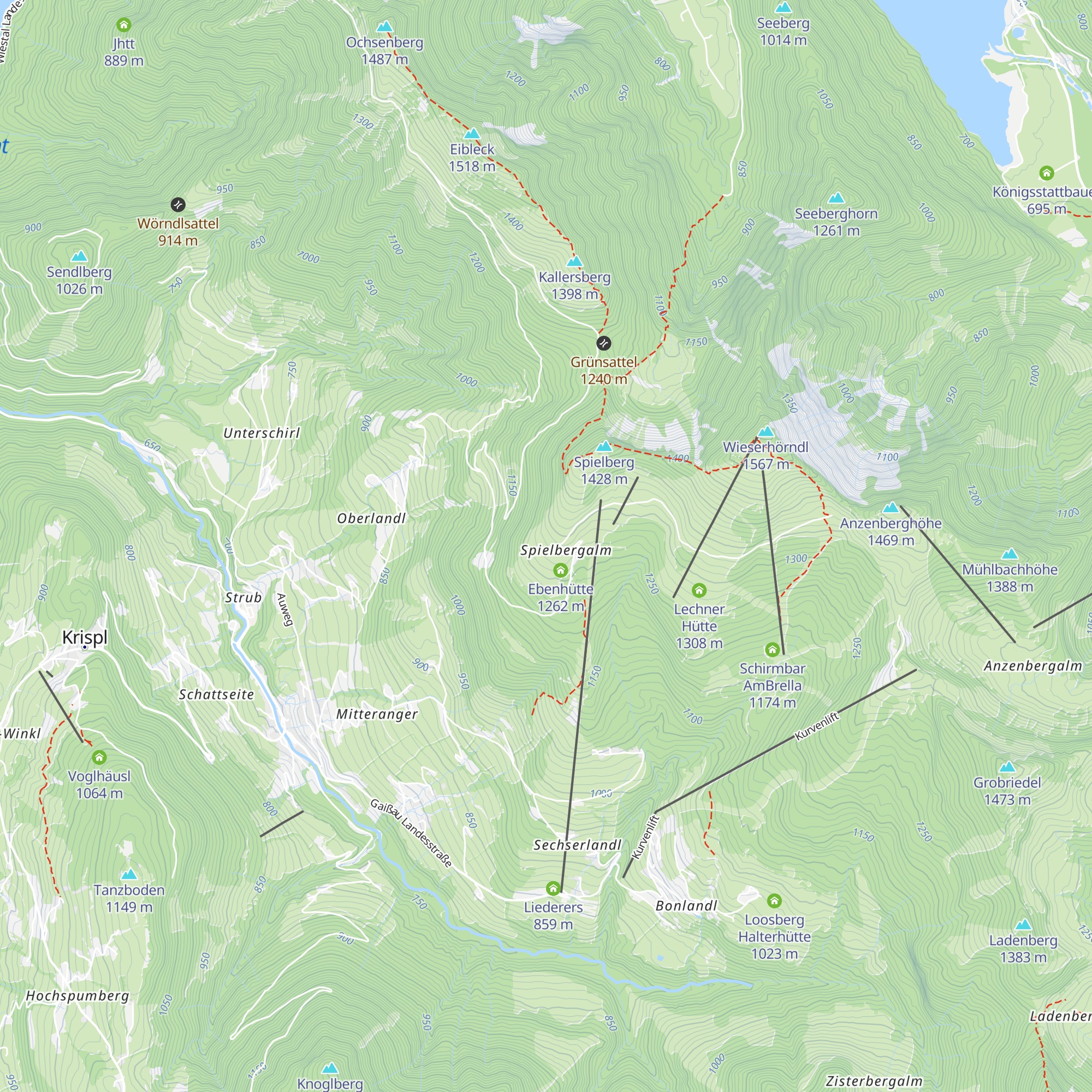 Auhütte map