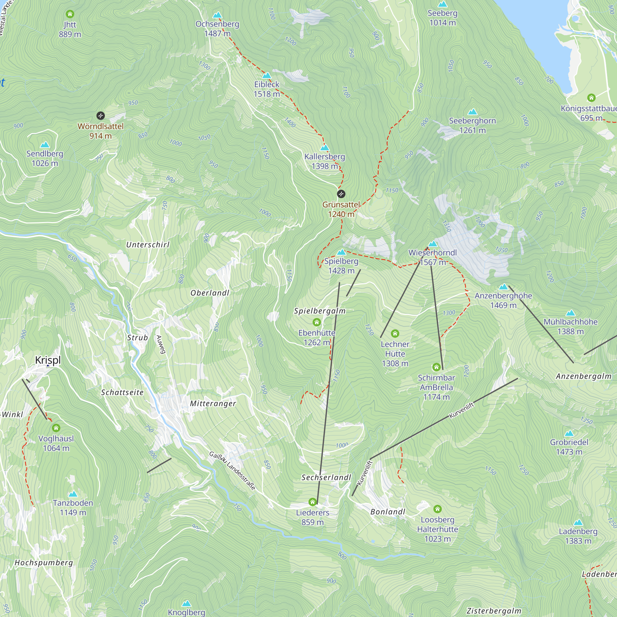 Auhütte map