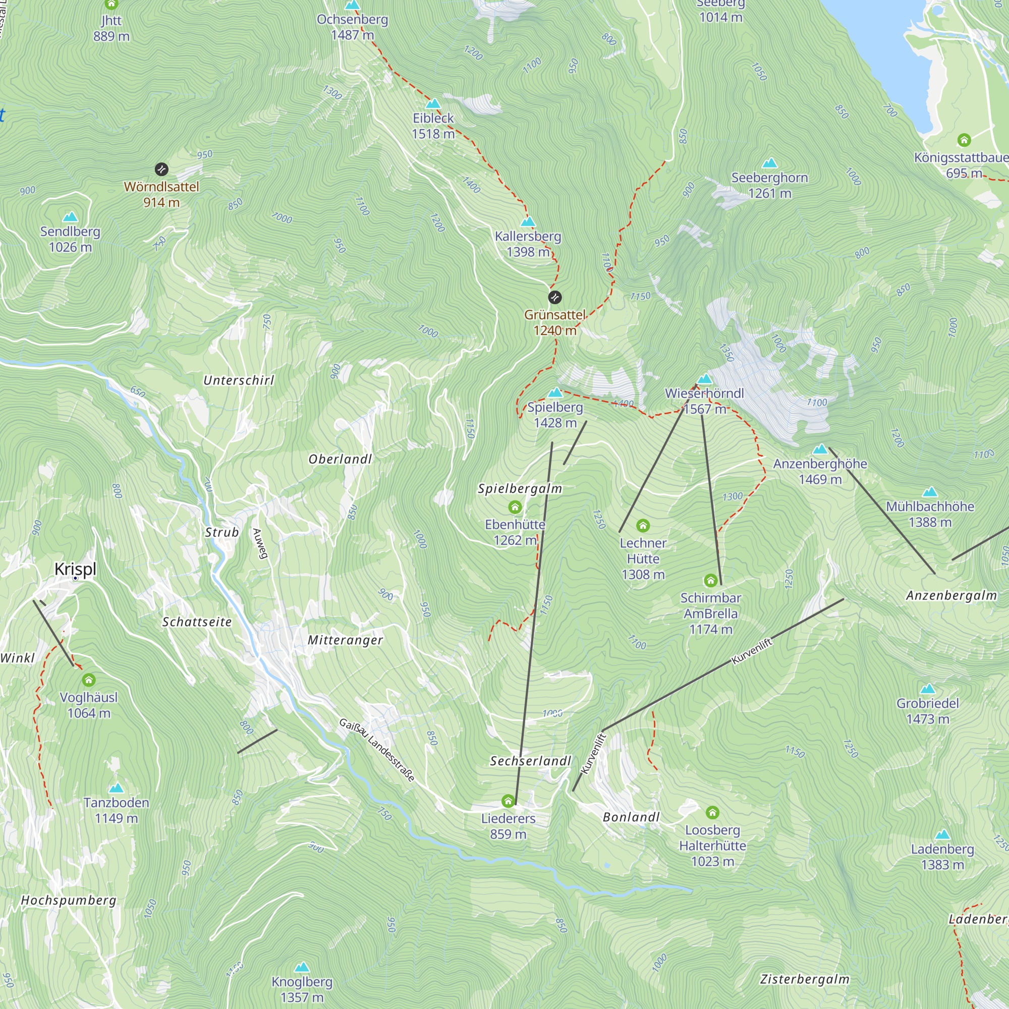 Oberschornhütte map