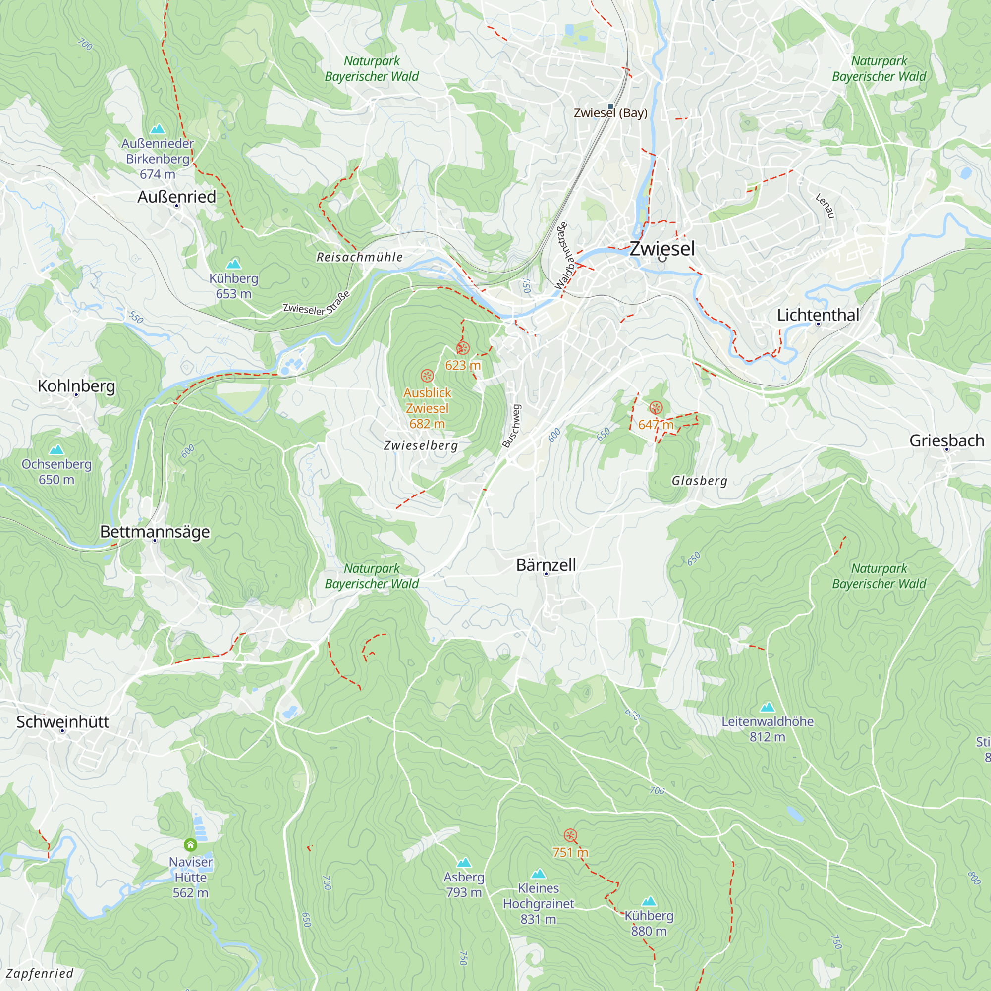 Naturpark Bayerischer Wald e.V. map