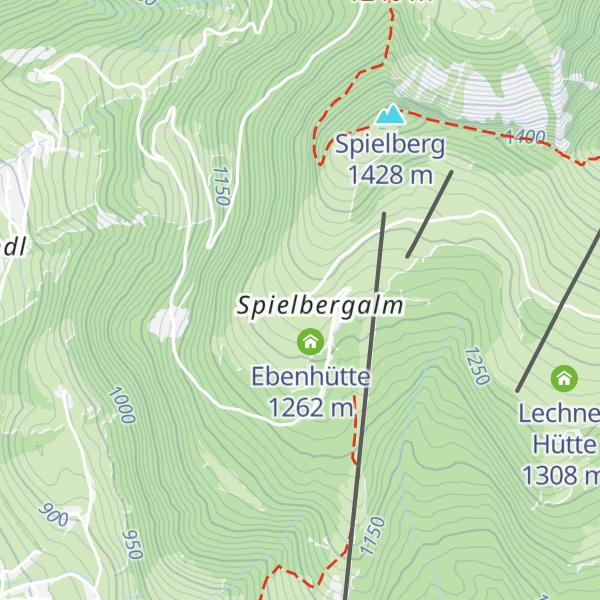 Map of Oberaangerhütte
