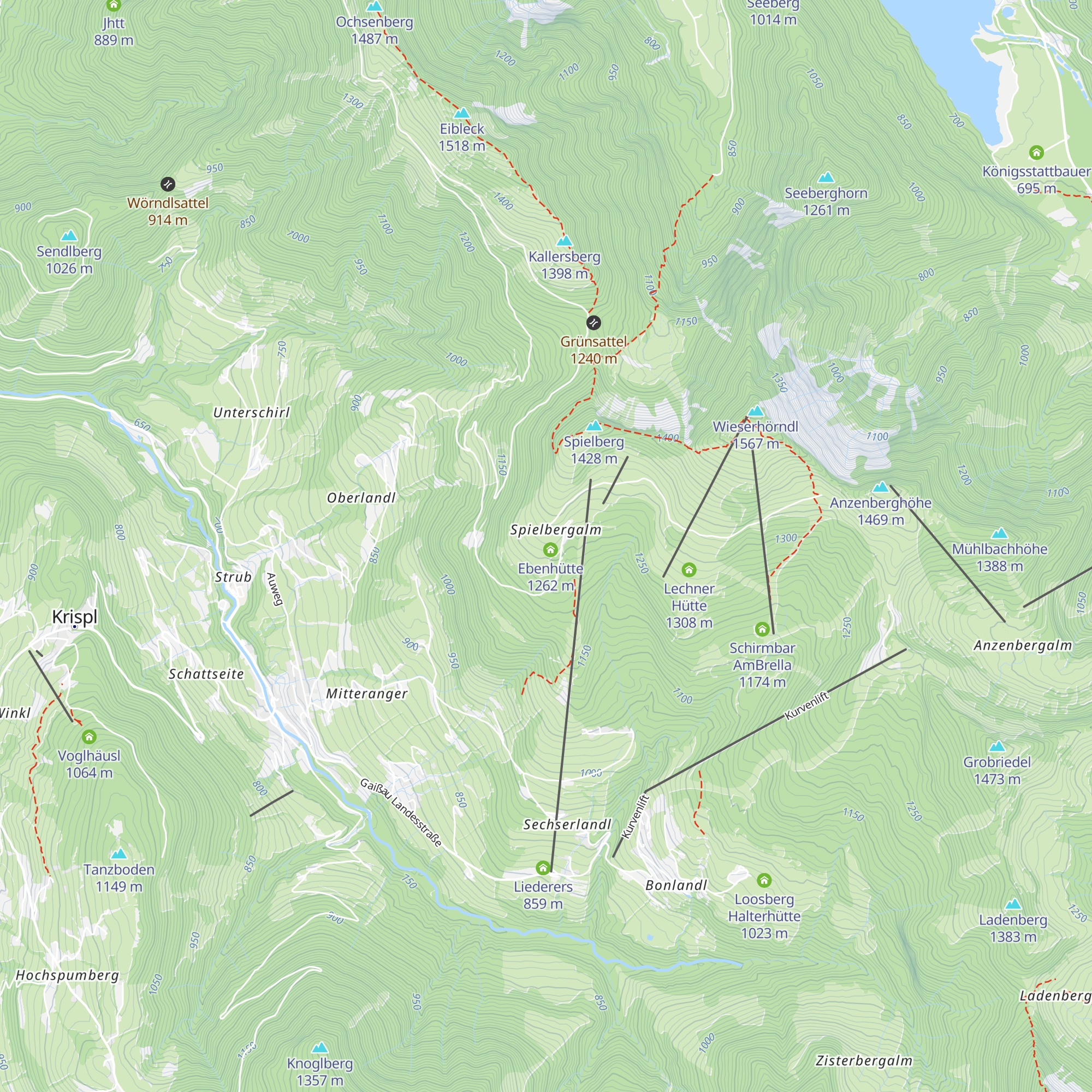 Demelhütte map